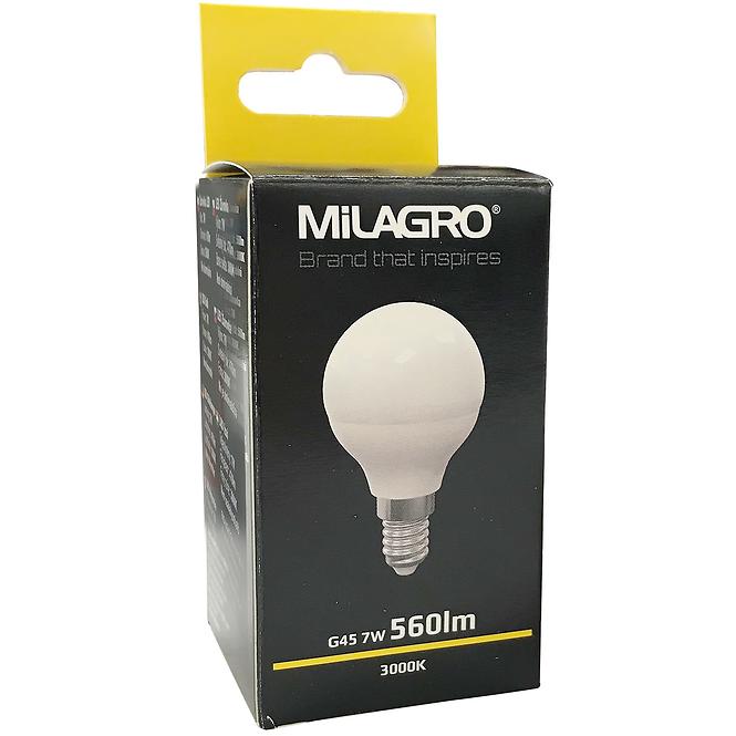 Glühbirne LED GLOB 7W E14 3000K 392 MILAGRO
