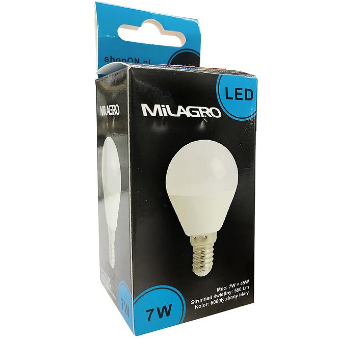 Glühbirne LED GLOB 7W E14 6000K 393 MILAGRO