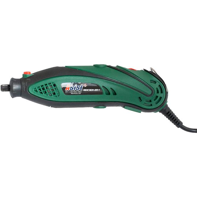 Mini-Schleifmaschine ASIST gerade 135W mit Zubehör 210 Stk