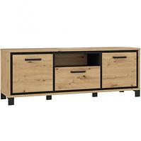 Tv Tisch Trondheim 158cm Eiche Artisan/Schwarz