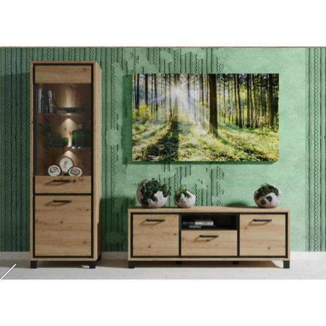 Tv Tisch Trondheim 158cm Eiche Artisan/Schwarz,5