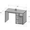 Schreibtisch Canmore 120cm Beton/Weiß,3