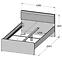 Bett Canmore 120cm Beton/Weiß,2