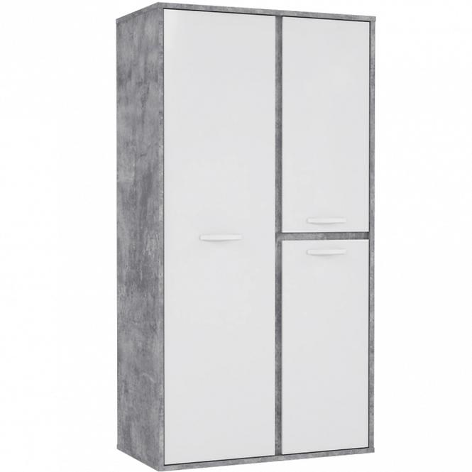 Schrank Canmore 100cm Beton/Weiß