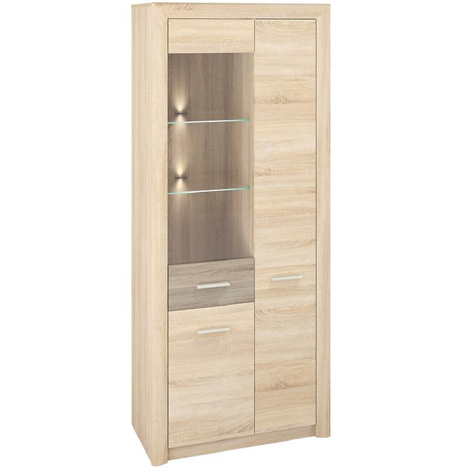 Vitrine Castel 85cm Eiche Sonoma/ Sonoma Trüffel