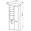 Vitrine Castel 85cm Eiche Sonoma/ Sonoma Trüffel,2