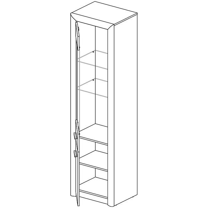 Vitrine Castel 55cm Eiche Sonoma/ Sonoma Trüffel