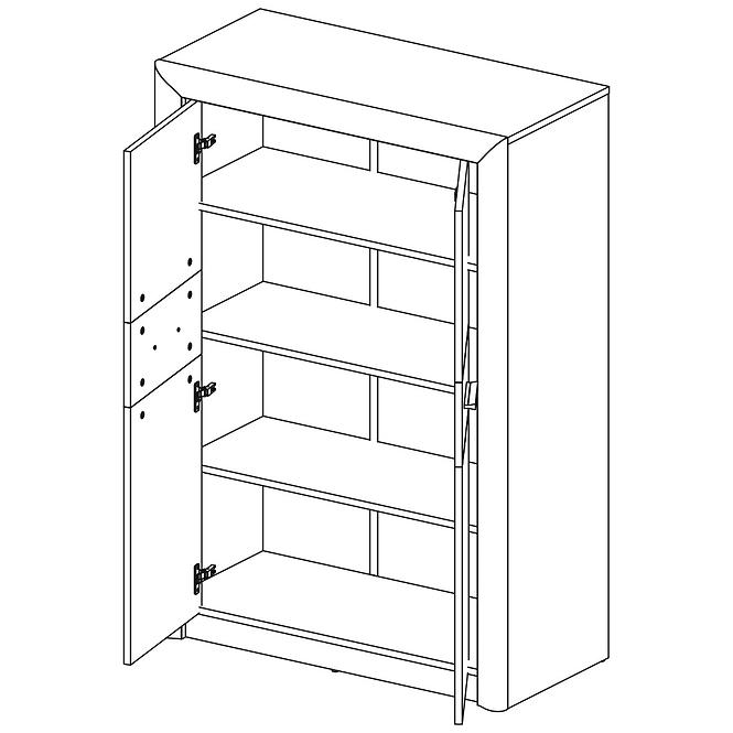 Kommode Castel 92cm Eiche Sonoma/ Sonoma Trüffel