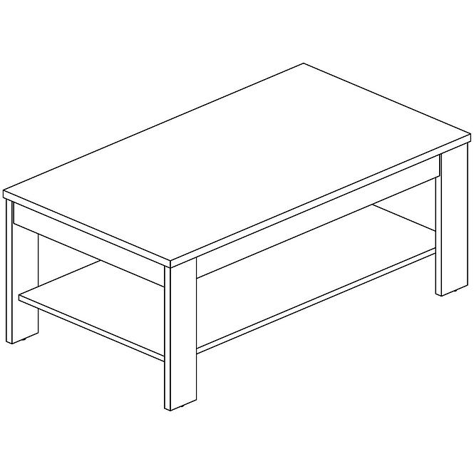 Couchtisch Castel 115cm Eiche Sonoma/ Sonoma Trüffel