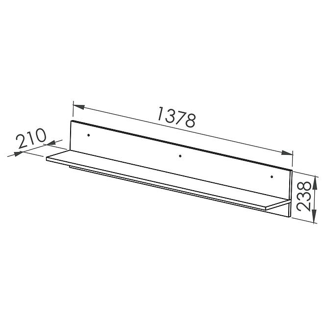 Regal Castel 138cm Eiche Sonoma/ Sonoma Trüffel