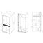 Schrank Dallas 92cm Walnuss / Weiß Glänzend/ Weiß,2