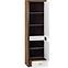 Schrank Dallas 60cm Walnuss / Weiß Glänzend/ Weiß,4
