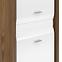 Schrank Dallas 60cm Walnuss / Weiß Glänzend/ Weiß,6