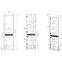 Schrank Dallas 60cm Walnuss / Weiß Glänzend/ Walnuss,2