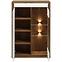 Vitrine Dallas 92cm Walnuss / Weiß Glänzend/ Weiß,4