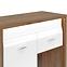 Vitrine Dallas 92cm Walnuss / Weiß Glänzend/ Weiß,6