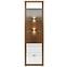 Vitrine Dallas 60cm Walnuss / Weiß Glänzend/ Weiß,3