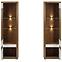 Vitrine Dallas 60cm Walnuss / Weiß Glänzend/ Weiß,6