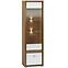 Vitrine Dallas 60cm Walnuss / Weiß Glänzend/ Weiß