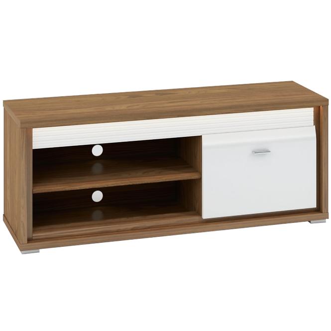 Tv Tisch Dallas 138cm Walnuss / Weiß Glänzend/ Weiß