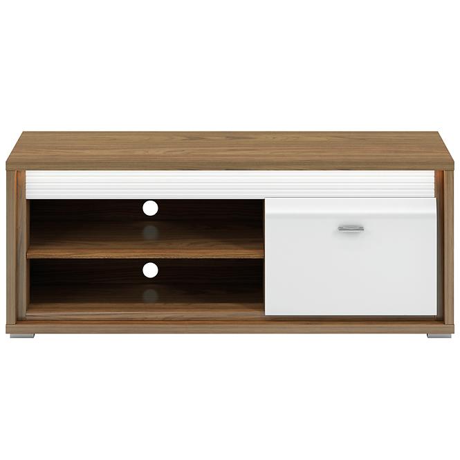 Tv Tisch Dallas 138cm Walnuss / Weiß Glänzend/ Weiß,3
