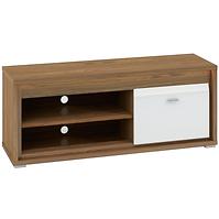 Tv Tisch Dallas 138cm Walnuss / Weiß Glänzend/ Walnuss