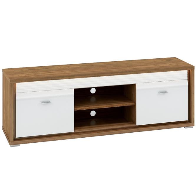 Tv Tisch Dallas 165cm Walnuss / Weiß Glänzend/ Walnuss