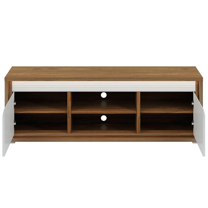 Tv Tisch Dallas 165cm Walnuss / Weiß Glänzend/ Walnuss