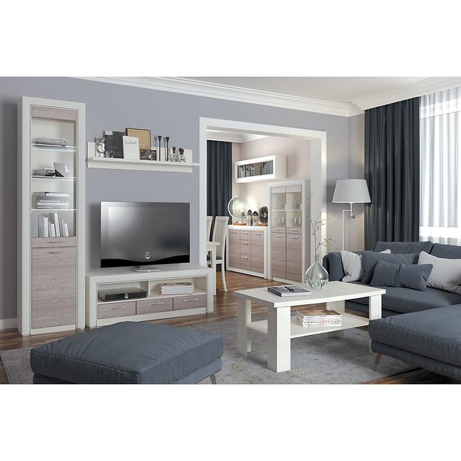 Bett Olivia 160cm Creme / Eiche Ancona