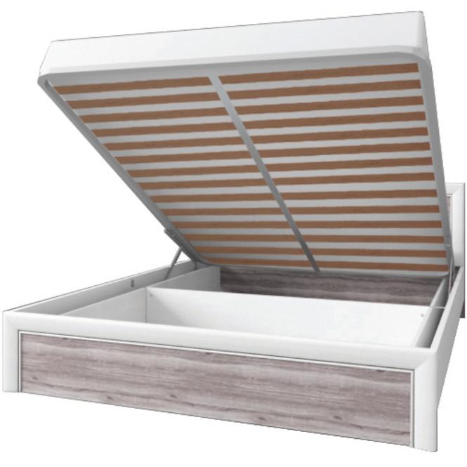 Bett Olivia 160cm Creme / Eiche Ancona