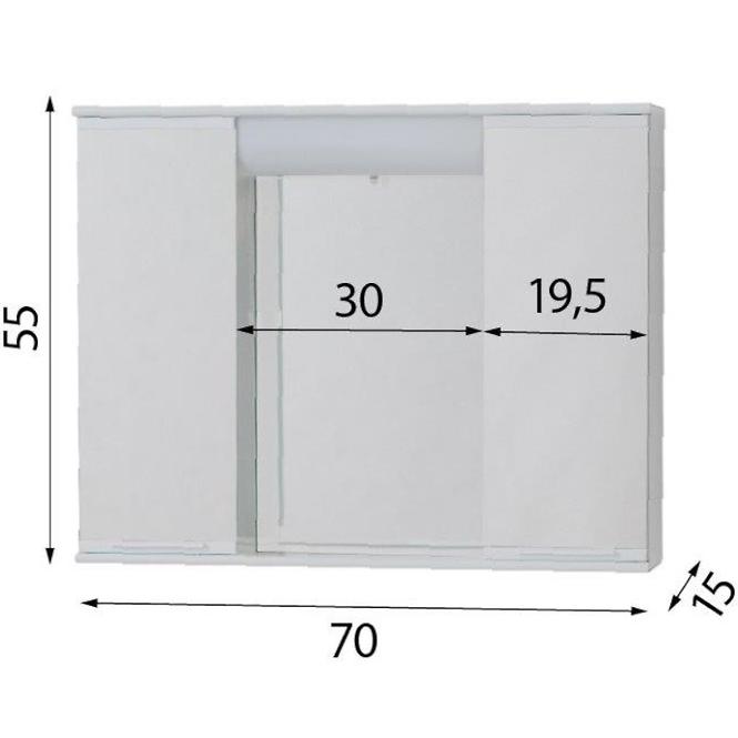 Badezimmerschrank E 70/55