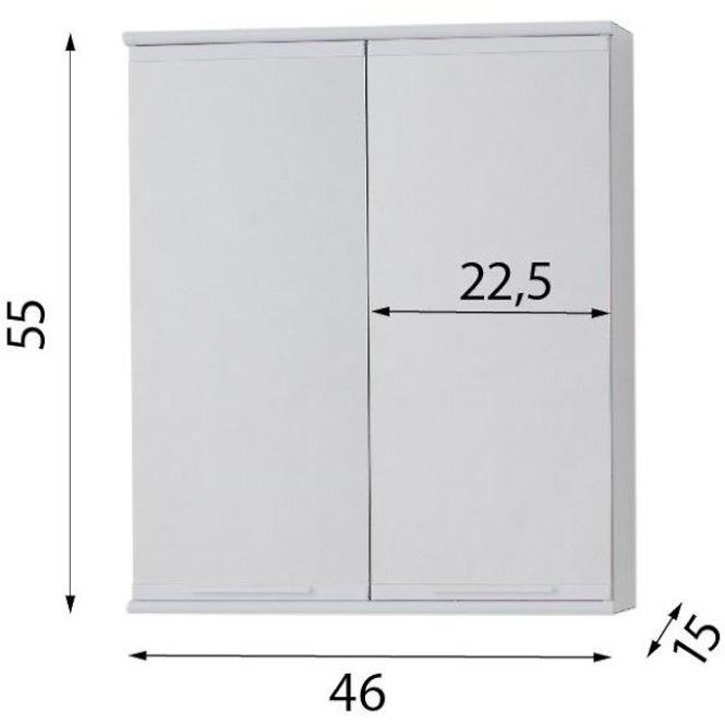 Badezimmerschrank d 46/55 doppelt