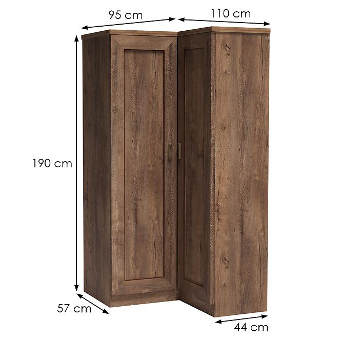 Schrank Tadeusz 110/95cm Eiche Lefkas