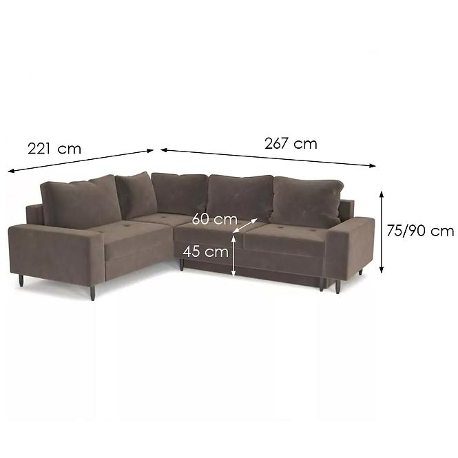 Ecksofa Havana L Monolith 20 holzähnlich