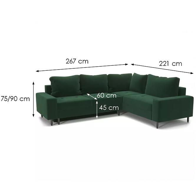 Ecksofa Havana P Monolith 37 grün