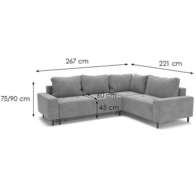 Ecksofa Havana P Monolith 85 silber