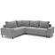 Ecksofa Havana L Monolith 85 silber,2