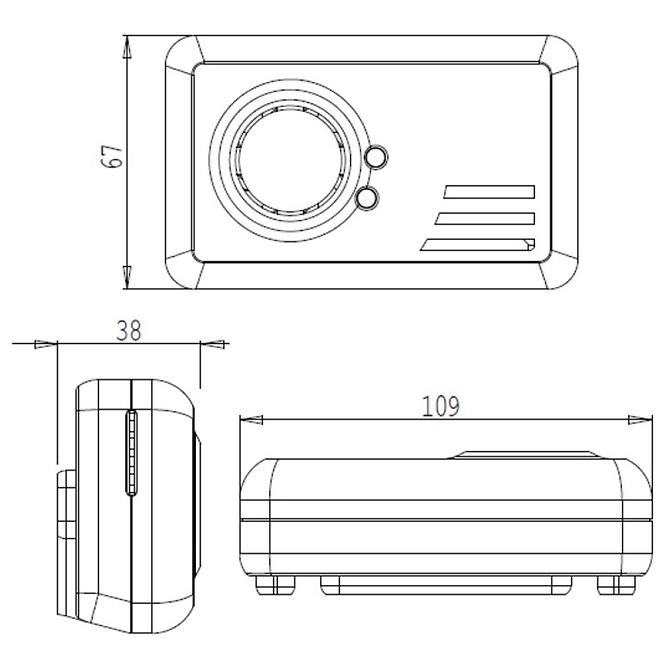 Kohlenmonoxiddetektor CO-9B-PLT