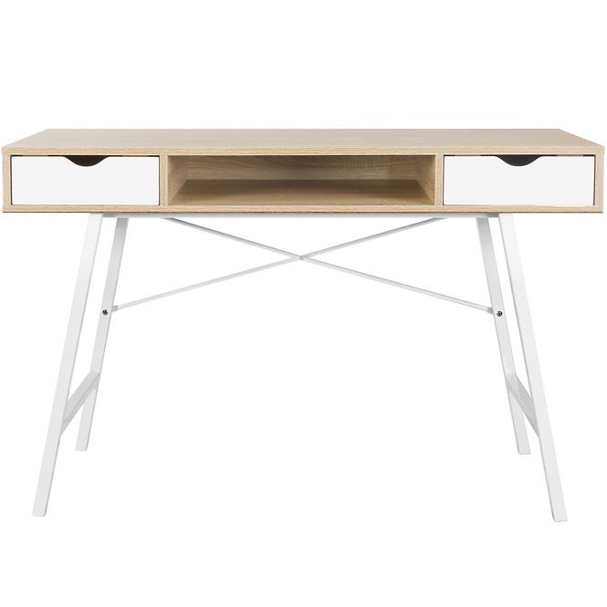 Schreibtisch Nordic 120cm Weiß/Eiche Sonoma