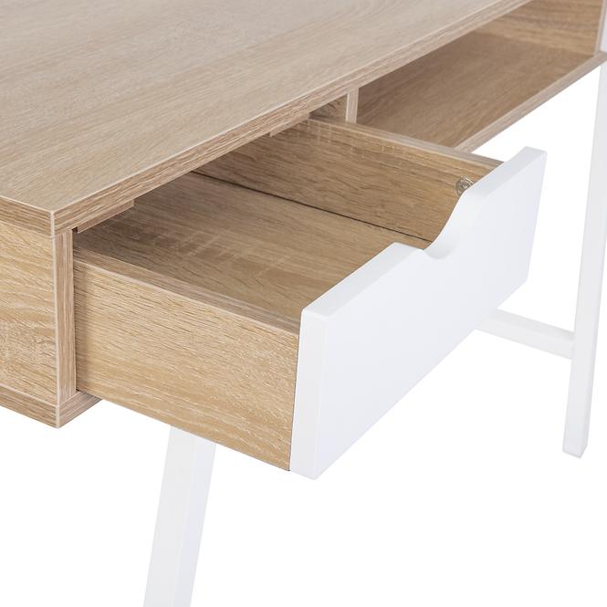 Schreibtisch Nordic 120cm Weiß/Eiche Sonoma