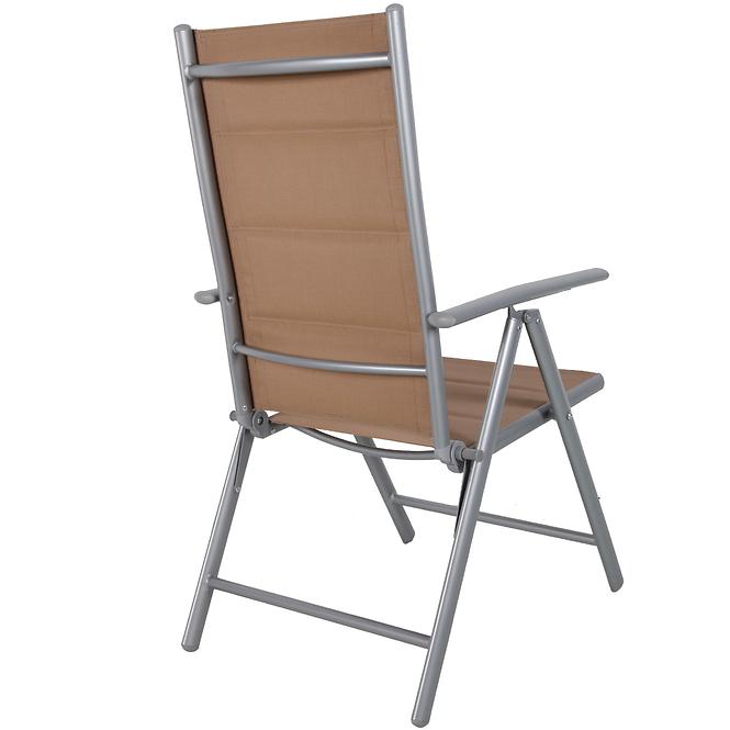 Stuhl verstellbar, 7-Positionen Porto, gepolstert, Taupe