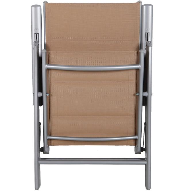 Stuhl verstellbar, 7-Positionen Porto, gepolstert, Taupe