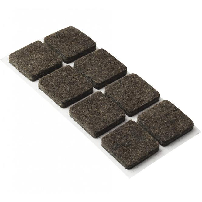 Filzunterlagen 20x20mm, selbstklebend, braun, 8 st.