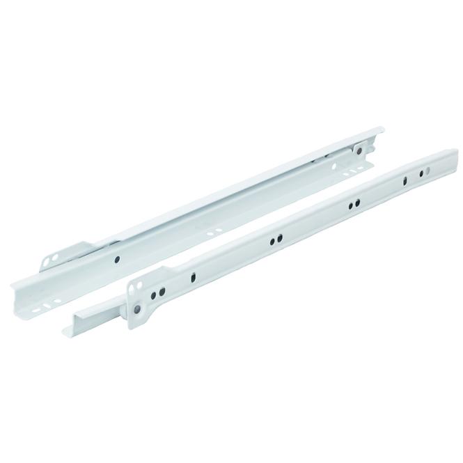 Mit rollauszug  450mm, weiss, Belastbarkeit 20 kg