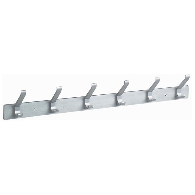 Hängeleiste 6 haken, 465mm, aluminum elox