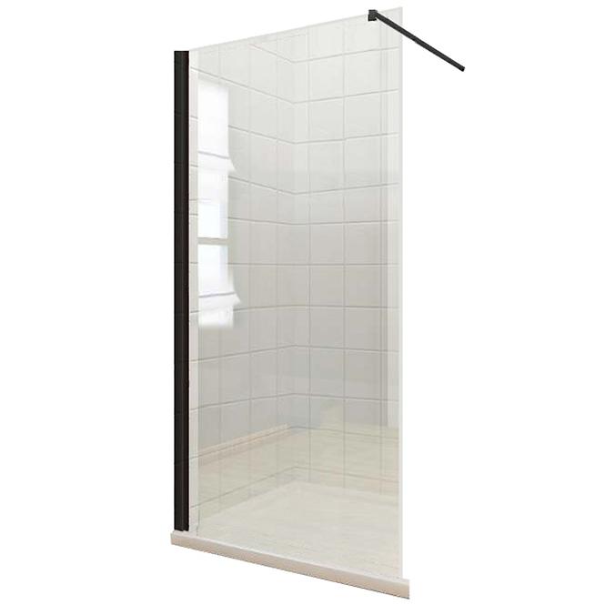 WALK-IN Duschwand Fiord 100 x 195 schwarzes Profil