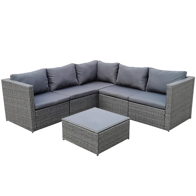 Garten ecksofa 6 teile Sofia anthrazit