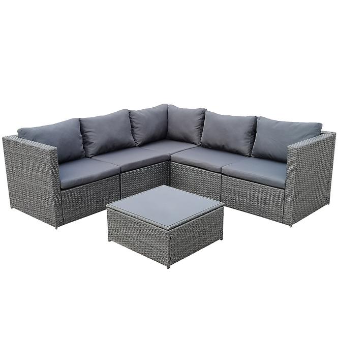 Garten ecksofa 6 teile Sofia anthrazit