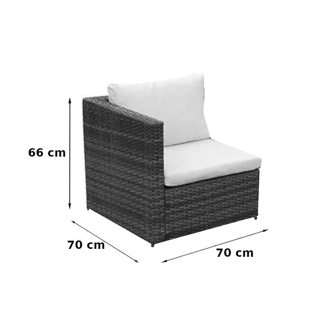 Garten ecksofa 6 teile Sofia schwarz