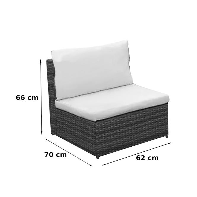 Garten ecksofa 6 teile Sofia schwarz
